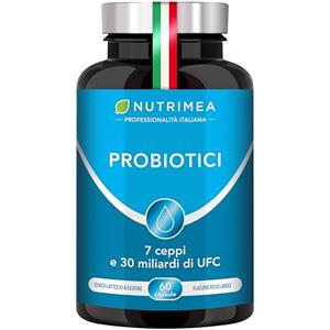 Laboratoires Nutrimea Probiotici Fermenti Lattici con Vitamina D | 30 Miliardi di UFC | Flora Intestinale e Intima | Lactobacillus e Bifidobacterium | 60 Capsule
