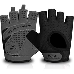 WFX Guanti da palestra per sollevamento pesi Fitness Allenamento Traspirante Guanti da donna antiscivolo in silicone imbottito Protezione per il palmo elastico Attrezzatura per l'allenamento della