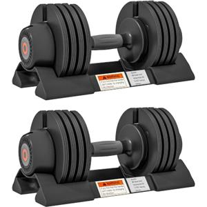 SPORTNOW Set 1/2 Manubri Palestra con Base di Stoccaggio, Nero | Set di Manubri Regolabili per Braccia, Impugnatura Antiscivolo, Pesi Manubri, Allenamento Fitness Casa e Palestra