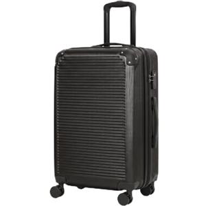HOMCOM Valigia Rigida Media 68L, 4 Ruote Girevoli, 66x43x27 cm, Nero | Trolley, Bagaglio Espandibile ABS, Maniglia Superiore e Laterale, Lucchetto TSA, Angoli Protettivi