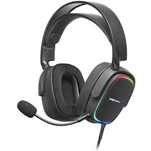 Mars Gaming MHAX Nero, Cuffie Multipiattaforma RGB+Mic Rimovibile, 53mm HIFI