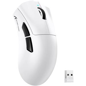 MAMBASNAKE X ATTACKSHARK V3 Mouse Da Gioco Wireless-Bianco | 65G,Design Split Per Mano Destra,Fino A 25000DPI,1000Hz,Sensore PAW3311,2,4 G/BT/Cablato,500mAh,Driver Web