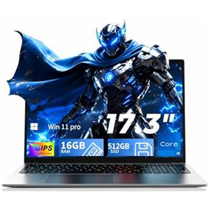CHIFUYOU Notebook 17,3", i5-7Y57, 16GB RAM 512GB SSD | Tastiera retroilluminata completa di tastierino numerico e ampio touchpad