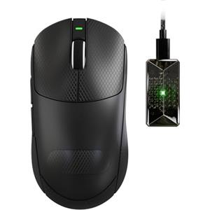 MAMBASNAKE X ATTACKSHARK X8ULTIMATE Mouse Da Gaming Wireless-Nero | Nastro Antiscivolo,Sensore PAW3950MAX,Frequenza Di Polling 8K,Ultraleggero 59G,BT/2.4G/Type-C,42000 DPI,800mAh,Driver Web