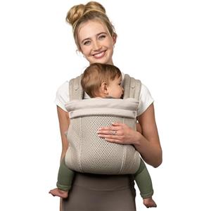 Infantino Honey Blossom Marsupio Neonato Ergonomico dalla Nascita ai Primi Passi - Supporto Posizione a M Fisiologica, Seduta Regolabile, Spallacci Imbottiti Incrociati, 3,2-18,1 kg, Moon Beam