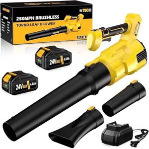 OranTom Soffiatore a Batteria Brushless 1000W, 2x Batterie 3,0 Ah | 3 Velocità Regolabili (22000 Giri/min), 3 Ugelli Inclusi e Flusso d'aria Fino a 1020 m³/h per Rimuovere Rapidamente Fogli