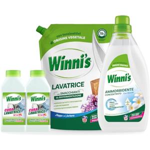 Winni's - 1 Ammorbidente Lavatrice, 1 Detersivo Lavatrice, 2 Cura Lavatrice