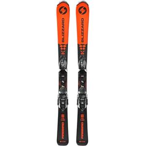 Blizzard Firebird Jr - Set da sci + attacchi Fdt Jr 4.5, da ragazzo, taglia 90, colore: Nero/Arancione