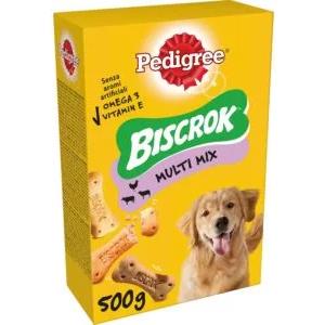 Pedigree Biscotti per cani pedigree biscrok multi mix adulto di tutte le taglie con vitamine, calcio e omerga 3 500 gr
