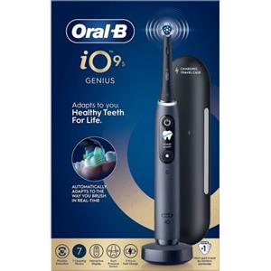 Procter & gamble srl Oral-B iO Serie 9S Black Spazzolino Elettrico con 2 Testine di Ricambio | Tecnologia Magnetica con Intelligenza Artificiale