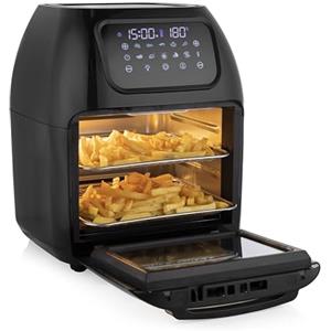Tristar Friggitrice ad Aria Digitale Forno - 10 Litri - 1800 W | Cestello friggitrice, 10 Programmi di Cottura, Airfryer, Nero, FR-6964