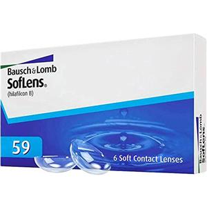 SofLens 59 Lenti a Contatto Correttive Mensili 6 Lenti, -1.50 D | Bausch + Lomb, Lenti a Contatto Mensili Sferiche, CB 8.6 mm DIA 14.2 mm, (Negative)