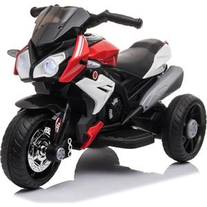 LALAHO Moto elettrica per bambini, 6 V, 7 Ah, triciclo elettrico per bambini da 3 a 6 anni (rosso 1)