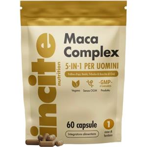 Incite Nutrition Maca Root Complex - 60 capsule vegane | Maca nera con reishi, tribulus e bacche di goji - Supporto per energia e vitalità - Capsule di radice di maca per uomini
