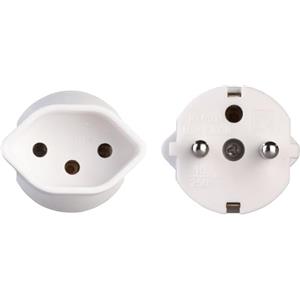 revolt Set 2 Adattatori fissi Schuko compatibili su presa svizzera Tipo J 230 V 10 A MFS1023
