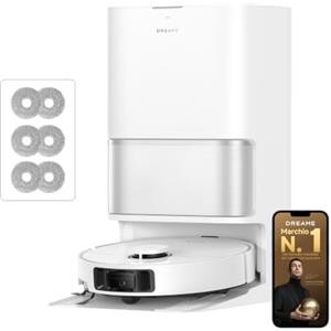 DREAME L10s Ultra Gen 3 Kit-A Robot Aspirapolvere e Lavapavimenti,Aspirazione da 25.000 Pa,Spazzola Laterale e Moci Estensibili,Stazione di Pulizia Automatica All-in-One,Controllo Vocale e tramite App