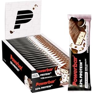 Powerbar - 52% Protein Plus - Cookies&Cream - 20x50g - Barretta ad alto contenuto proteico - Basso contenuto di zuccheri