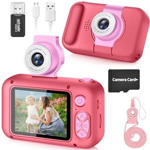 ARNSSIEN Macchina Fotografica Bambini, ARNSSIEN Fotocamera Bambini,180 °Flip Len | 2,4" Fotocamera Digitale, Video 1080P, Regalo Bambino e Bambina 3 4 5 6 7 8 9 10 11 12 anni, Compleanno e Festività, X101