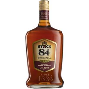 Stock 84 Original, Brandy Extra Morbido Prodotto con l'Originale Ricetta Italiana - Bottiglia da 1L