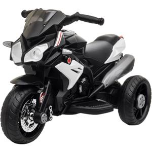HOMCOM Moto Elettrica per Bambini 37-60 Mesi 6V con Pedale, Fari, Nero | Motorino Elettrico per Bambini, Musica e Clacson, 3 km/h Mini Moto, Max 25kg