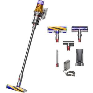 Dyson V12 Slim Detect Absolute 2026 Aspirapolvere verticale, 0,35 l, autonomia di 60 minuti, 3 modalità di aspirazione, giallo/nichel