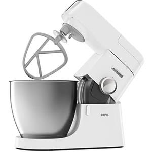 Kenwood KVL4170S Chef Xl, Impastatrice Planetaria con ciotola da 6.7L, fruste per impastare e accessorio Frullatore e Tritacarne