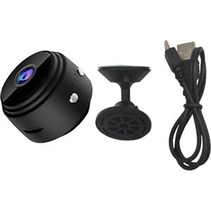 AKIZA Mini Telecamera IP A9 Full HD Interni Esterni Visione Notturna IR Sorveglianza 24 7 Compatibile Smartphone Nero
