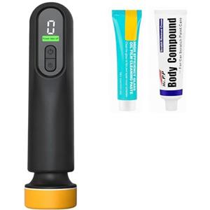 XJJAUGKLY Mini lucidatrice senza fili 800 giri/min, 3 velocità e funzionamento su | Lucidatura portatile per auto per rimuovere i graffi e trattare la vernice, leggera e compatta, per auto
