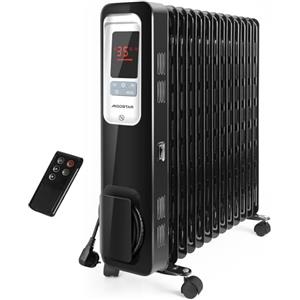 Aigostar Radiatore ad Olio Elettrico con Telecomando, 13 Elementi, 2500W | Termosifone Elettrico Basso Consumo, 3 livelli di Potenza + ECO, Timer 24H, Termostato Digitale, Silenzioso, Funzione memoria