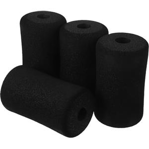 HAMPPLIES 4 Pezzi Rullo in Schiuma Morbida Foam Roller 60cm, Eva Nero | Diametro Interno 22mm, Rivestimento in Schiuma per Panca e Macchina, Accessorio per Lallenamento Addominale