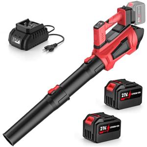 IERAKOR Soffiatore a Batteria Potente 2 Batterie 360 kmh Brushless | Motore Brushless 18000 RPM, 360 km/h, 5 Velocità, Modalità Turbo, 2 Batterie 4.5 Ah, Senza Aspirazione, per Giardino