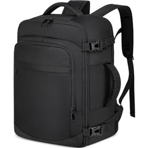 ENZOSUM Zaino Ryanair 40x20x25,20L Bagaglio a Mano Aereo Zaino da Viaggio | Zaini Casual per Donna Uomo Borsa da Cabina per Voli Zaini Casual 14 Pollici Porta PC,Nero