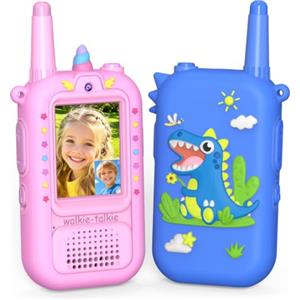 iKidiki Giochi Bambini 3 4 5 6 7 8 Anni, Video Walkie Talkie Bambini Ricaricabili Idee Regalo Bambino Bimba 3-8 Anni Femmina Gioco Bimbo 3-8 Anni Maschio Walky Talky Giocattoli per Bambina