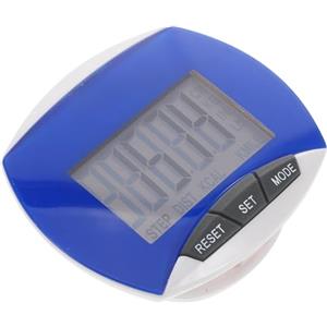 LABRIMP Pedometro Elettronico Fitness Grande Schermo, Conteggio Passi | Tracciamento Distanza, ABS Blu, Batteria Inclusa, per Cintura e Fascia, Allenamenti Fitness e Trekking