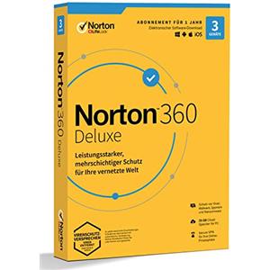 Norton Symantec Norton 360 Deluxe 25GB 1 User 3 Devices 1 Jahr
