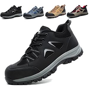 ISOOUS Scarpe Antinfortunistiche Uomo Donna con Punta in Acciaio | Leggere Scarpe da Lavoro Comodo Scarpe Sicurezza Antiscivolo Traspiranti Scarpe da Cantiere