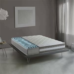 Talamo Italia - Materasso Matrimoniale Naike, Materasso sfoderabile in Memory Foam e Gel Waterfoam, 100% Made in Italy, Anti acaro e Anallergico, Cm 140x200h27