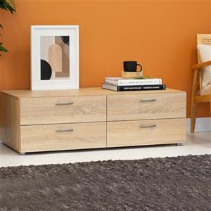 Dmora - Cassettiera Waterford, Settimino Multiuso, Comò Camera da Letto, Mobile con cassetti, 111x52 h35 cm, Rovere