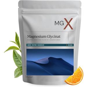 MGX® Magnesio Bisglicinato in Polvere Solubile Gusto Arancia (400g) | Scorta per 90 giorni - Magnesio Glicinato Qualità Tedesca Testata in Laboratorio