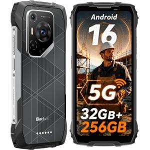 Blackview 5G Rugged Smartphone 7500mAh/750nits/20MP Night | 6,78" 120Hz, 32GB+256GB, Android 16 Telefono Indistruttibile per Muratori, Artigiani&Escursionisti,NFC/3 Anni Garanzia