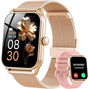 taopodo Smartwatch da donna con funzione telefonica, touch screen da 1,83", fitness tracker, 120+ modalità sportive, IP68, impermeabile, smart watch con frequenza cardiaca, monitor del sonno, contapassi, per