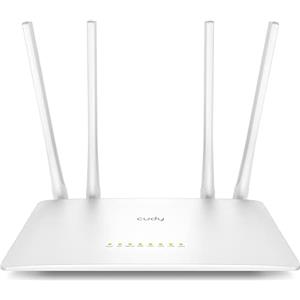 Cudy Router Wi-Fi dual-band AC1200, 5 porte Fast Ethernet, WR1200 | Efficienza multi-dispositivo MU-MIMO: supporta contemporaneamente più dispositivi a 5 GHz invece di metterli in coda uno alla
