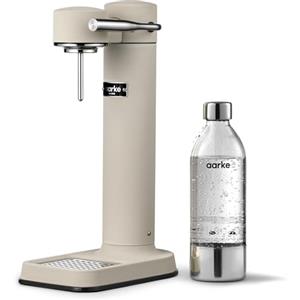 Aarke Carbonator 3 Gasatore d'acqua e Bottiglia, Edizione speciale Sand | Acciaio inossidabile, produttore di soda senza fili per la casa, macchina per acqua gassata, bottiglia PET senza BPA inclusa