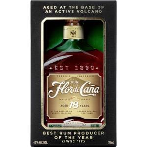 Flor de Caña 18 - Rum Scuro, Senza Zuccheri Aggiunti, Bottiglia da 700 ml