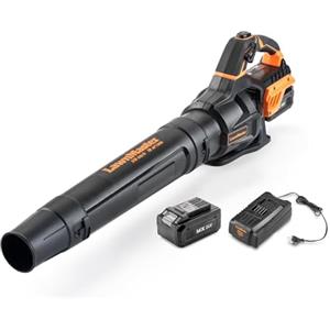 LawnMaster Soffiatore foglie batteria 24V MX con modalità Turbo | Senza fili, batteria 4Ah con caricatore, flusso d'aria potente, cruise control e tubo soffiatore rimovibile, garanzia 2 anni