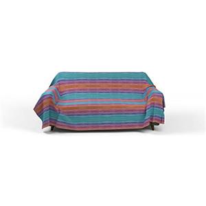 Italian Bed Linen Telo Copritutto Fantasy misura 270X260 cm due posti - Telo Arredo multiuso Stampato - Made in Italy - 100% microfibra - RAINBOW
