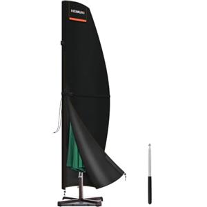 HEIMUNI Copri Ombrellone da Giardino da Ø 450cm/300x400cm Copri Ombrellone | Copriombrellone da Esterno Impermeabile Copertura Ombrellone da Giardino con Cerniera, Telo Copri Ombrellone 285x40/81/50cm