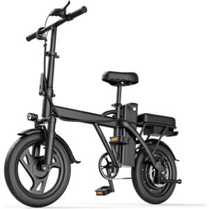 Snokco Bicicletta elettrica per adulti da 250 W, bicicletta elettrica pieghevole da 14 pollici, batteria rimovibile da 48 V e 15,6 Ah, autonomia di 60-80 km, ideale per gli spostamenti urbani