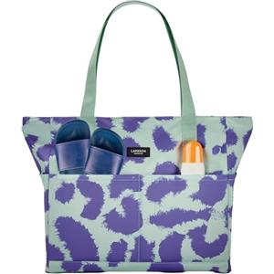 LARKSON Borsa Mare Donna Uomo Viola - Linn | Borsone da Spiaggia Grande per Vacanze, Sport, Università, Viaggio, Tote Bag Shopper Con Cerniera