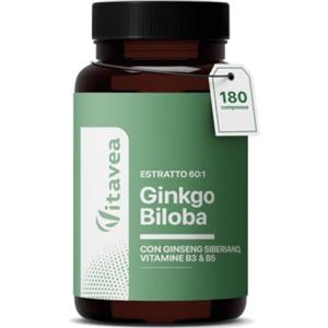 Vitavea Ginkgo Biloba - 100mg Estratto 60:1 - Memoria e Concentrazione - 2 Mesi | Complesso Arricchito con Fucus, Guaranà & Tè Verde - Favorisce la Sazietà - 60 Capsule Vegetali - Vitavea